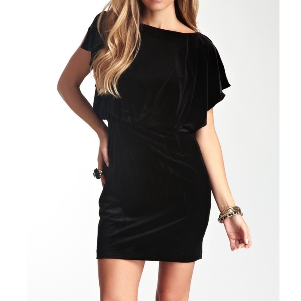 Jessica Simpson Black Velvet Mini Dress